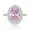 Pink, variant on 925 Sterling Silver Oval 5.6CT Pink Sapphire White Sapphire Citrine Gemstone Wedding Fine Jewelry Engagement Ring For Women