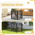 thumbnail image 3 of 6 Panels Dog Playpen, Foldable Portable Pet Playpen with Door, for Small & Medium Dogs, 30"H, 3 of 6