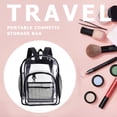thumbnail image 2 of POINTERTECK Solid Clear Waterproof PVC Backpack Shoulder Top-Handle School Bag (Black), 2 of 6