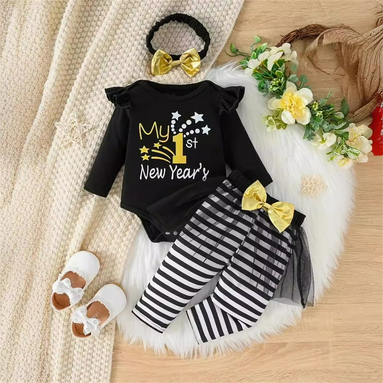 Christmas Girls Outfits Set My First New Years Baby Girl Outfit