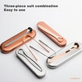 thumbnail image 5 of Biplut Tongue Brush Excellent Fit Ergonomics Handle 3 Types Stainless Steel Tongue Scraper Metal Cleaner for Home Use (Rose Gold,Single pack), 5 of 13