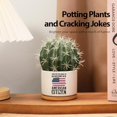 thumbnail image 2 of This Pot Belongs to an Awesome New American Citizen Ceramic Succulent  Pot with Bamboo Tray Round Citizenship Gifts American Flag  Lover Gifts Home Office Decor 3.5 Inch White, 2 of 8