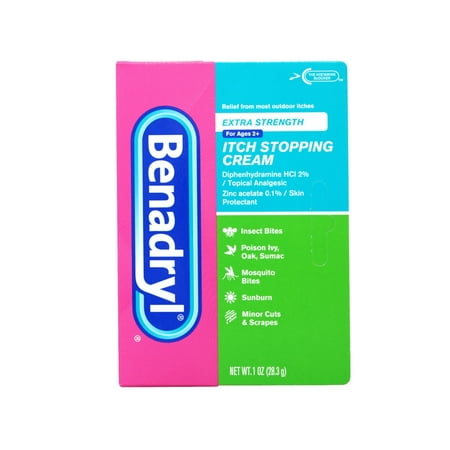 Benadryl Topical Itch Stopping Cream, Extra Strength, 1 oz