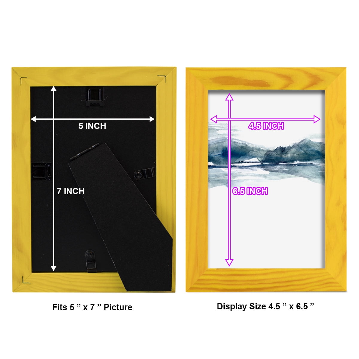 Stark Horizon II - Framed Print w/glass - Sunflower Yellow