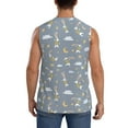 thumbnail image 4 of Goofa Sleep Rabbit Printed Men's Sleeveless T-Shirt - Athletic Gym Workout Tank Top for Men - Moisture-Wicking, UPF 30+ Quick-Dry Muscle Tee-XX-Large, 4 of 8