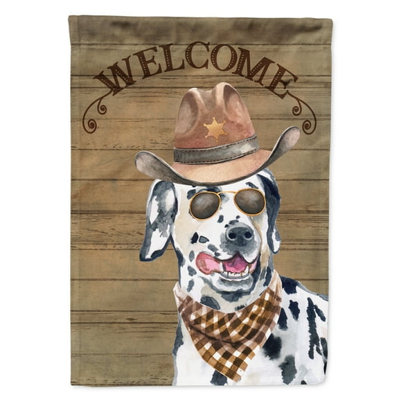 Carolines Treasures CK6314CHF Dalmatian 2 Country Dog Flag Canvas House Size  Large multicolor