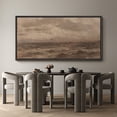 thumbnail image 6 of Large Framed Canvas Print Vintage Ocean Waves Under Moody Sky - Classic SeascapeWall Art Decorative Ready to Hang Painting for Living room Bedroom 60x30 inches Black Frame, 6 of 9