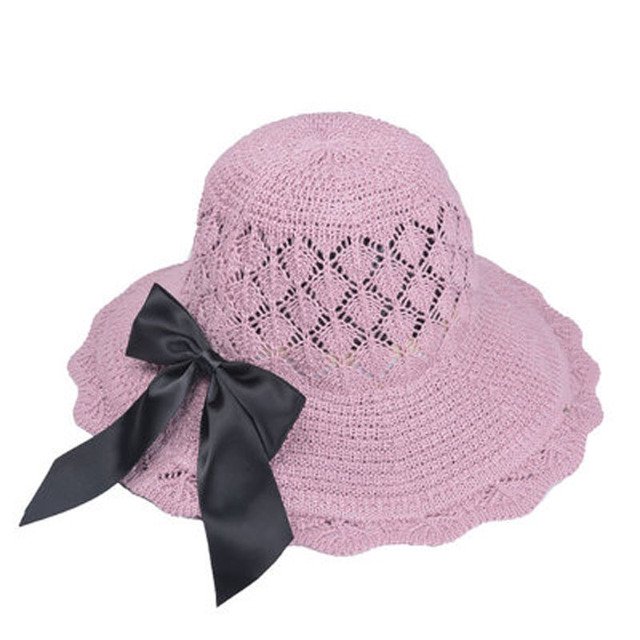 LinYooLi Summer Foldable Beach Hat For Going Outdoors By The Sea Hat For Women Sunshade Straw Hat for Sun Protection