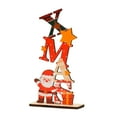 thumbnail image 3 of Decoración de mesa navideña, centro de mesa de Navidad, juguetes decorativos de bricolaje, letrero de letras de madera para vacaciones, decoración, Macarena  Centros de mesa de escritorio, 3 of 8