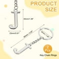 thumbnail image 2 of Uxcell Initial Letter Keychain Letter A-Z Keychain Alphabet J Pendant Key Ring for Backpack Purse Bag, Silver 2Pcs, 2 of 7