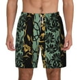 thumbnail image 2 of Picia Lilies Flowers pattern Mens Swim Trunks with Compression Liner Stretch Beach Shorts Quick Dry with Zipper Pockets No-Chafing Board Shorts-3X-Large, 2 of 9