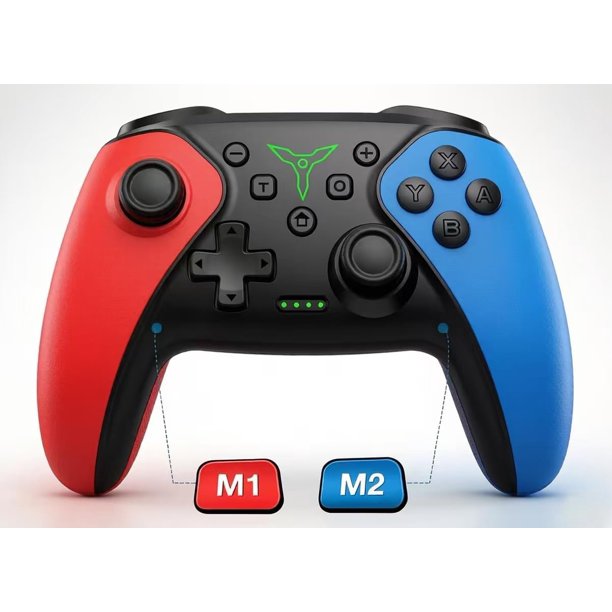 Control inalámbrico AIfasterfly para Nintendo Switch/Lite/OLED, mando Bluetooth con 2 botones traseros programables, sensación tipo ratón, activación, turbo y batería de 14 h