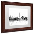 thumbnail image 4 of Trademark Fine Art "Paris France Skyline B&W" Canvas Art by Michael Tompsett, White Matte, Wood Frame, 4 of 4