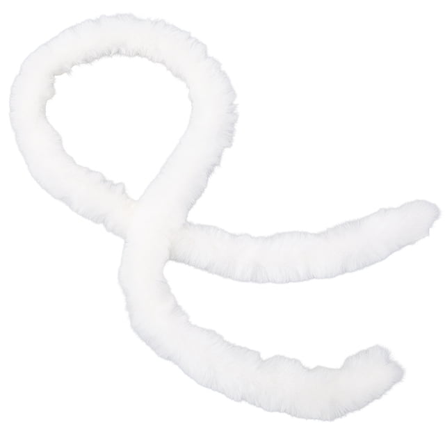 Faux Fur Chenille Stick Fabric Roll for Christmas Tree Decor or Wreath Bows Craft White 2000x2mm