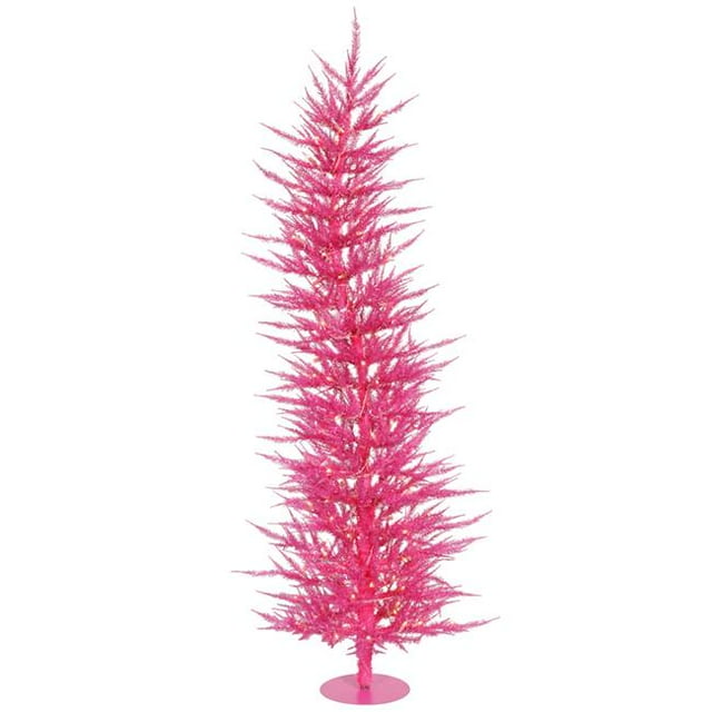 Pink Laser Dura-Lit Christmas Tree with Pink LED Lights, 4 ft. x 19 in.