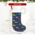 thumbnail image 4 of Fuzoiu Dinosaur Flowers Print Christmas Stockings, Party Supplies & Kids Gifts,Big Xmas Stockings Decoration for Family Decorations Hanging Ornament for Xmas Holiday Party, 4 of 7