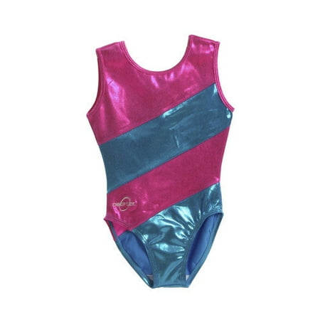Obersee Kids Pink Diagonal Gymnastics Leotard