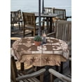 thumbnail image 2 of Outdoor Tablecloth with Umbrella Hole Zipper Vintage Farmhouse Round Tablecloth 54" Waterproof Outside Table Cloth Retro Home Text Country Star Wooden Patio Table Cover Tablecloths for Picnic Party, 2 of 8
