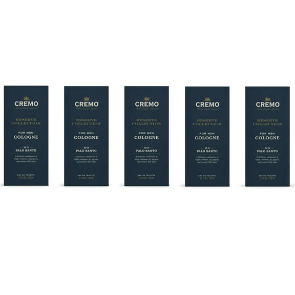 Cremo Reserve Collection For Men Cologne No. 18 Palo Santo, 3.4 Fl. Oz. - Pack of 5