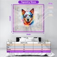 thumbnail image 5 of Watercolor Drip Australian Cattle Dog Pop Art Colorful Portrait Artwork Tapestry Heeler Lover Gifts Wall Hanging Backdrop Home Decor - 01009, 5 of 5