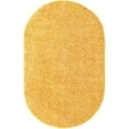 thumbnail image 3 of Unique Loom Davos Shag Collection Area Rug - Solid (3' 1" x 5' 3" Oval Sun Yellow), 3 of 7
