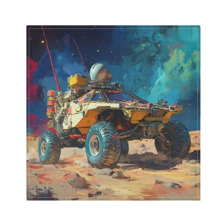 

WOBOGO Lunar Reconnaissance Vehicle Cloth Napkins 6 Pieces Soft Elegant Touch Durable Absorbent Quick Drying for Elegant Dining