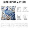 thumbnail image 5 of COMIO  Chinoiserie Pillow Covers,Blue and White Peacock Animal Throw Pillow Covers Decorative Cushion Covers for Couch Car Bedroom Home Pillow Covers, 5 of 5