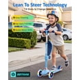 thumbnail image 3 of GOTRAX BoblooPro 3-Wheel Light-Up Kick Scooter For Kids Ages 3-8, with Folding Adjustable/Rmovable Seat, Blue, 3 of 13