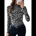 thumbnail image 1 of Blusas de de Larga para Mujer, Cuello Alto, Transparentes, para Salir, Ropa de Club. Gris S, 1 of 10