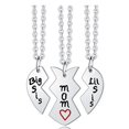 thumbnail image 2 of Set de 3 collares para hija: hermana mayor, hermana pequeña y madre. Joyas de regalo. Collar con corazón. Joyas de regalo., 2 of 3
