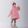 thumbnail image 5 of Ruyang Kids Boys Dinosaur Puffer Jackets Baby Girls Winter Padded Warm Down Parka Coats Cute Hooded Zip Up Long Outwear, 5 of 6