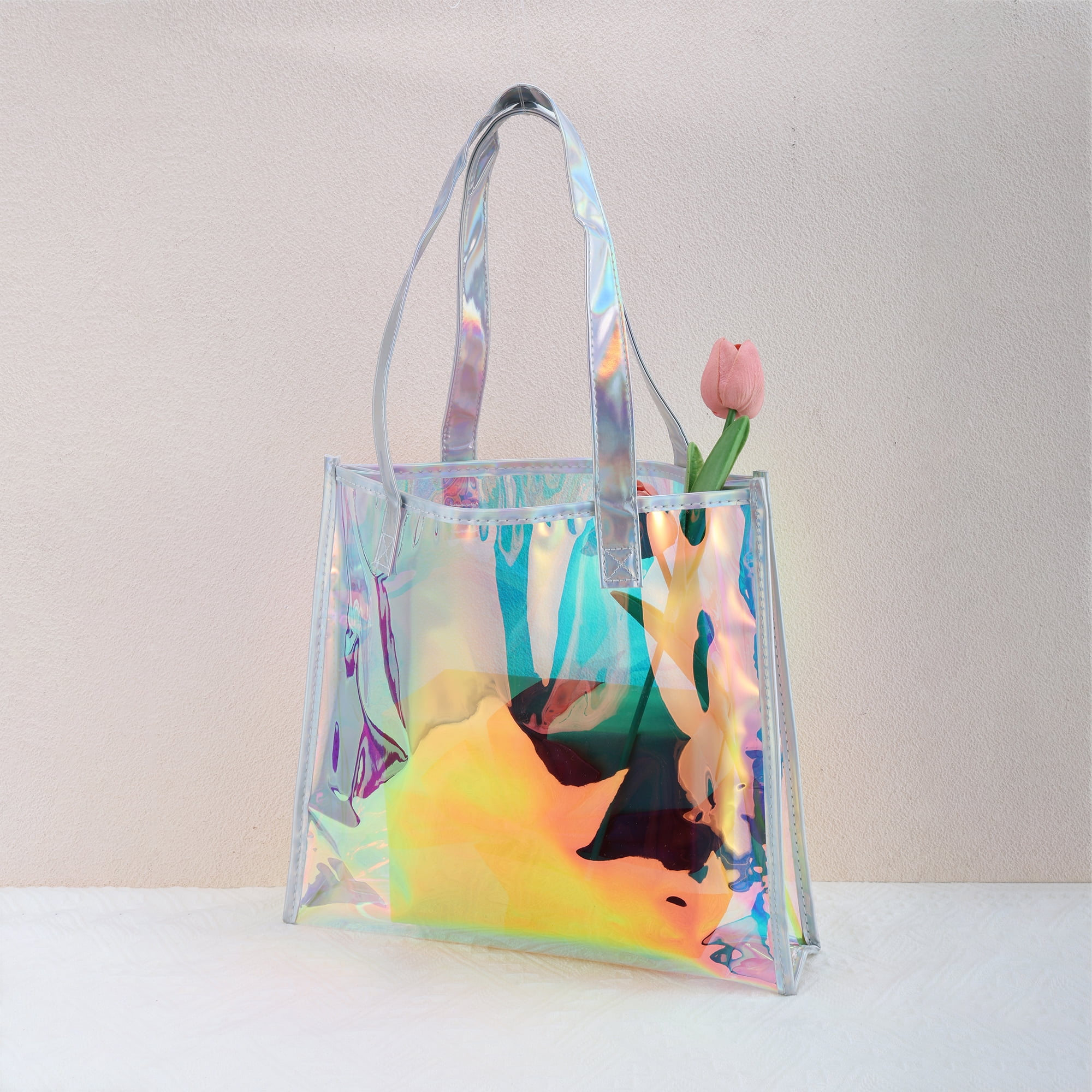 Unique Bargains Edged Reusable Gift Bag Multicolor For All Occasions 1Pc Gray Multicolor