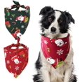 thumbnail image 1 of 2 Pieces Christmas Dog Bandanas, Dog Scarf, Christmas Dog Bandanas, Dog Scarf for Pets Christmas Decorations, Suitable for Christmas Gifts for Cats and Dogs, 1 of 5
