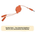 thumbnail image 4 of 2-Pack Retractable 3.5mm Headphone Splitter – 3.2ft Male to Dual Female Audio Y Cable – Tangle-Free, Portable, Universal Compatibility, 4 of 6