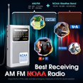 thumbnail image 3 of Radio meteorológica Greadio NOAA AM/FM con pilas, color plateado, 3 of 7
