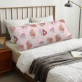 thumbnail image 4 of Disketp Strawberry Cake Print Body Pillow Cover - Super Soft 20x54 Body Pillow Case,Long Side Hidden Zipper, 4 of 7