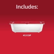 Rubbermaid 2.5Gal EasyStore Rectangle Container, Food Storage Container, Food Storage Container with Lids