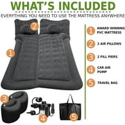 Zone Tech Inflatable Air Bed Car Mattress with Air Pump, Travel Pillow & Carrying Pouch