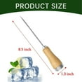 thumbnail image 4 of MOQIN 3pcs Ice Pick for Breaking Ice, Stainless Steel Ice Pick with Wooden Handle and Sheath Kitchen Tool, for Bars Restaurant Home Bartender Picnics Camping, 4 of 7