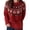 Red, variant on Gunia Women Christmas Sweaters Jacquard Fair Isle Knit Tops Snowflake Pullover Fall Winter Xmas Sweater Loose Red Fashion Sweater for Women,Size S-3Xl