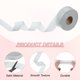 thumbnail image 2 of Uxcell 1-Pack Cinta de Sesgo Extra Ancha de Doble Pliegue, 1.2 Pulgadas x 55 Yardas Cinta de Satén para Coser/Colchar/Dobladillar [Blanco Plateado], 2 of 6