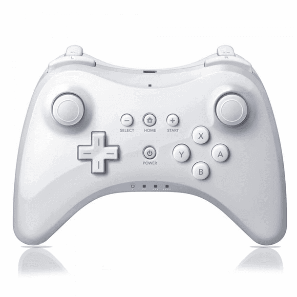 Pro Controller for Wii U, ead Wireless Controller Gamepad for Nintendo Wii U Dual Analog Game Remote Joystick (White)