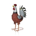 thumbnail image 3 of Alpine Corporation Metal Silver and Rust Rooster Decor, 3 of 12