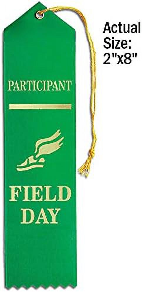 Set of 50 Field Day Participant Ribbons - Carded