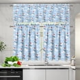 thumbnail image 2 of Yuyamidu Snowman Kitchen Curtain Valance and Tiers 3 Panel Set Easy to Install Short Tier Curtains with Rod Pocket Soft Window Treatment Tiers Home Decor, 2 of 5