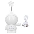 thumbnail image 2 of LED Desk Lamp, USB Charging Cute Astronaut Appearance LED Lamp Beads Eye  Table Lamp 2 Lighting Modes  For Home Desk White, 2 of 8