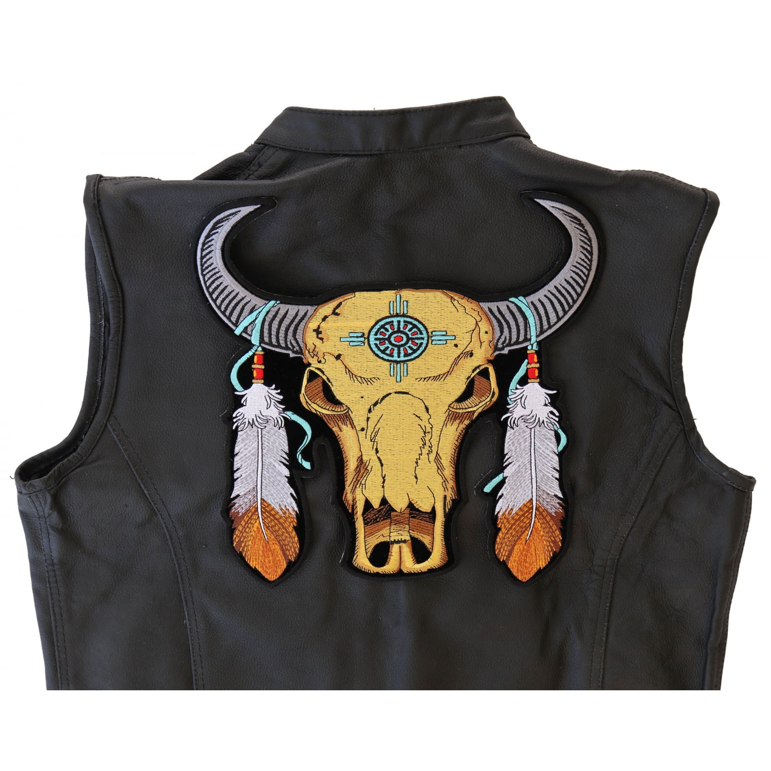 Cow Skull Patch, Large Back Patches for Jackets and Vests