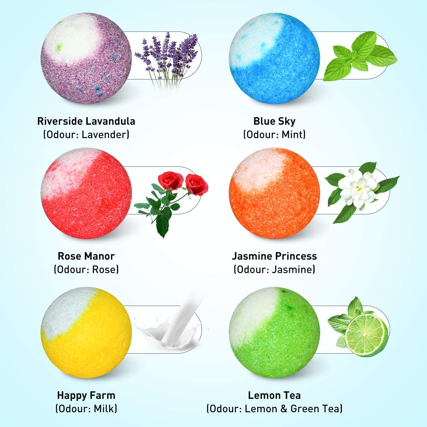 PickMora Bath Bombs Gift Set, 30 Pieces, 6 Scents photo 2