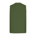 thumbnail image 6 of Women's Summer Solid Color V Neck Sleeveless Button Down Top Shirt Blouse for Casual Work Office Vacation Outfits Fashion Essential Gift for Women | Sopatenor,Army Green XL, 6 of 8