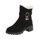 thumbnail image 1 of Zapatos para mujer, zapatos de color liso, botines casuales cálidos de invierno, zapatos para correr, botas vaqueras, 1 of 6